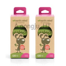  어스레이티드 풉백 강아지 배변 봉투 리필 120매 2개, 상세페이지 참조, 상세페이지 참조 