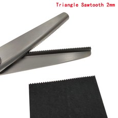 Swayboo 고탄소강 블레이드 재단사 절단 가위 PVC 손잡이 재봉 23.5cm 지그재그 드레스 수제 직물 슬라, 11 2MM Triangular Tooth, 1개