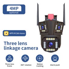 공장직구 IPC360 3렌즈 4MP 감시카메라 무선 WIFI CCTV 파노라마 카메라