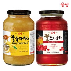 꽃샘 꿀유자차 1kg+오미자차 1kg, 2개, 1개입, 1kg