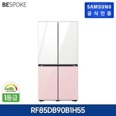 삼성 2024 비스포크 냉장고 4도어 RF85DB90B1H55 (글램화이트+핑크)