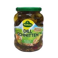 퀴네 피클드 게르킨스 딜 슈니텐 모스카우어 게르킨 670g 오이피클, 1개