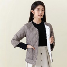 여성 초경량 따뜻한 7부 반팔 기모 안감 홈웨어 집업 패딩 베스트 데일리 레이어드 패딩조끼