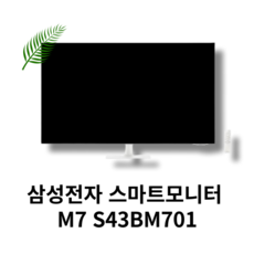 삼성전자 스마트 모니터 M7 43형 화이트 삼탠바이미 전용 스탠드 패키지 IPTV UHD