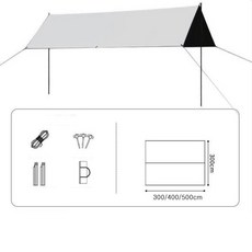 블랙 코팅 헥사 타프 캠핑 차박 아웃도어 타프 대형 그늘막