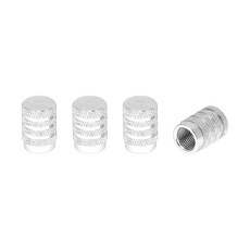 자동차 트럭 오토바이용 타이어 밸브 스템 캡 7x17mm 알루미늄 합금 실버 톤 장식용 인피나투 먼지 커버, 1개