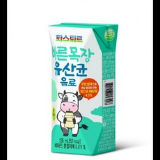 유산균음료 바른목장 파스퇴르 125MLx24EA, 125ml, 24개