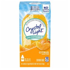 Crystal Light Citrus Drink Mix 크리스탈 라이트 시트러스 드링크 믹스 0.9oz(26g) 5팩, 26g, 10개입, 5개