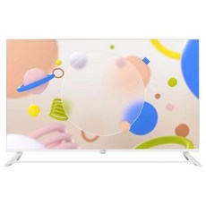 [KT알파쇼핑]라익미 스마트 N55 오프화이트 제로베젤 THE AI 구글 TV 스탠드기사설치