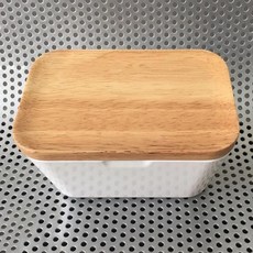 라클렛 그릴 500ml 버터 박스 접시 뚜껑 홀더 보관 용기 나무 멜라민 서빙 호텔 주방 도구 식기류 식기, 2. 15.3x10.2x8.5cm, 1개