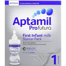 영국직송 Aptamil Profutura 1 First 밀크 Ready to Feed Starter 팩 6 x 70 ml 압타밀, 3팩, 70ml
