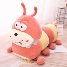 애니메이션 애벌레 피규어 엽기적 벌레 인형 지네 노래기 배각류 봉제인형 허그 잠자는 완구 여학생 봉제완구, 80 센치 （ 20 센치 인형 ）, 엘로 레드