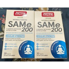 자로우포뮬러스 Jarrow Formulas SAMe 200 풀 포텐시 20정 기분 관절 강도 0525+ 2개 186583