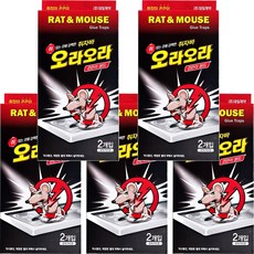 대일제약 쥐자바 오라오라 2개입x5개 끈끈이 본드 쥐트랩 무살충제 무독성, 2개입, 5개