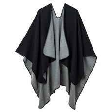 lelinta 여성용 스웨터 poncho 망토 카디건 케이프 케이프와 소포 블랙