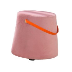 들을 위한 튼튼한 운반 손잡이가 있는 작은 발판 발판 발판 발판, 분홍색, 나무 천