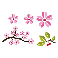 [바보사랑] 스텐실 도안(ST-3198) 꽃피는 계절