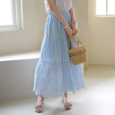 펀칭레이스스커트