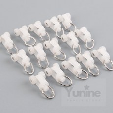YUNS 커튼 레일 고리 15P 다용도, 15개