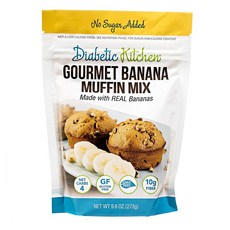 Diabetic Kitchen 다이아베틱 키친 노슈가 고메 바나나 머핀 믹스 273g 2팩, 2개