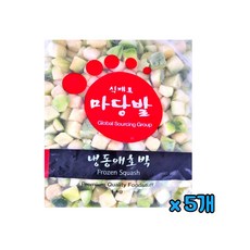 마당발 냉동 애호박(다이스) 식재료 깍둑 썰어 간편 조리 찌개 덮밥 국 카레 짜장 된장찌개 다양한 요리활용, 5개