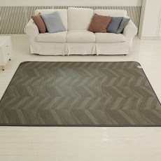 한일의료기 모노륨전기장판 전자파없는 차단 대형전기매트 쇼파 거실용, 신헤링본 차콜 대형