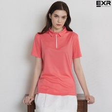[EXR] 여성 쿨링 반팔 카라 티셔츠 핑크