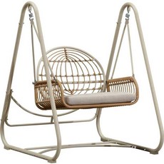 1인 라탄그네의자 감성 인테리어 실내 싱글 스윙 의자, 살구 싱글 흔들의자