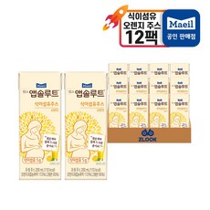 매일유업 맘스앱솔루트 식이섬유주스 오렌지, 200ml, 12개