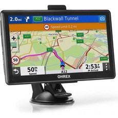 N700 GPS 내비게이션 7인치 2024년 지도무료 평생 업데이트 트럭 상용 드라이버 세미 시스템 맞춤형 경로 제공, 7 inch Bluetooth Black, 1개