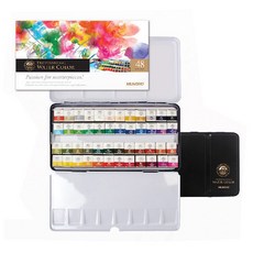 문교 고체케익세트 48색 수채 물감, 1세트