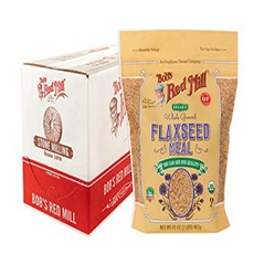 Bob's Red Mill Organic Brown Flaxseed Meal 32-ounce (Pack of Bob's Red Mill 유기농 브라운 아마씨 가루 32온스(4팩, 4개, 907g
