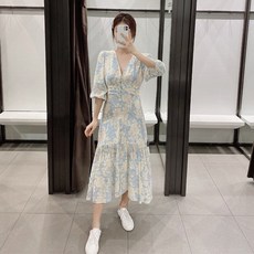 ZARA 자라 롱원피스 봄 가을 섹시 빅사이즈 원피스 송혜교 수지 쉬폰 하객룩