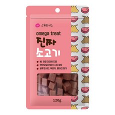 노령견용 오메가함유 부드러운 소고기맛 트릿 개간식, 120g, 1개 - 노령견간식