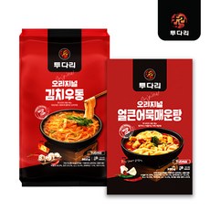 [투다리] 오리지널 김치우동 1봉 (2인분) + 얼큰어묵 매운탕 1봉 (356g) 세트, 1개, 862g