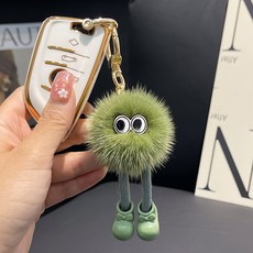 밍크털 요정 펄키링 가방 자동차키 열쇄고리 학생 백팩 핸드백 악세사리