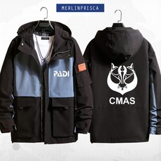 세상 연합회다 CMAS 옷 남성 맨유다 잠수함 PADI 코치 협회 블랙 블루