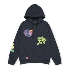 예스아이씨 YESEYESEE Y.E.S Lightning Bear Hoodie Charcoal