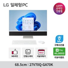 LG전자 LG일체형PC 27V70Q-GA70K 27인치 QHD 12세대i7 8GB 256GB, 상세 설명 참조, 상세 설명 참조, 상세 설명 참조, 상세 설명 참조, 상세 설명 참조, 단일옵션