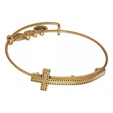 Alex and Ani 여성용 영적 갑옷 크로스 뱅글 팔찌 라파엘리 안 골드