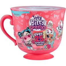 Itty Bitty Prettys Tea Party Surprise Teacup Dolls Playset 이티비티 티파티 엘오엘 서프라이즈 대형, 핑크 로커와 유니콘, 블루 탑