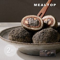 [오픈더테이블] [밀탑] 흑임자 크림 통팥 찹쌀떡 12개입 (360gX2), 2개, 360g