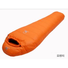 구스 침낭 겨울 마약침낭 동계 혹한기 거위털 슬리핑백극동계 경량, 1600g, 오렌지
