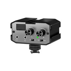 comica DSLR 오디오 어댑터 실시간 모니터링 기능 Comica CVM-AX1 3.5mm 듀얼 그룹 비디오 믹서 캐논 니콘 소니 파나소닉 카메라/캠코더용 카메라 등., 1개