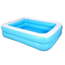 STK 어린이 수영 욕조를 위한 큰 50 "x 35" 가족 팽창식 수영장 뒷마당, PVC, 블루 화이트