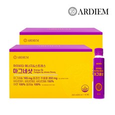 아르디엠 하이비타 에너지&스트레스 마그네샷 액상 글루콘산 마그네슘 10p, 2박스, 250ml