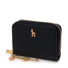 헤지스브라운로고패턴가죽중지갑