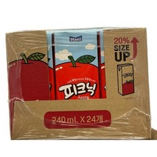 New 피크닉 사과 240MLX24, 240ml, 24개