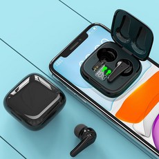 이어셋 AIBNER 트렌드 공세 무선 사과폰 화웨이 쇼오미 통용 IPHONE 미니 러닝 운동 X 더블 귀 양수 커널형 히든, 폐월 블랙 천뢰 소리 스마트 터치 컨, 정부측 표기함
