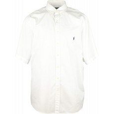 Polo Ralph Lauren 남성 클래식 핏 페더 웨이트 트윌 버튼 다운 셔츠-화이트-M
